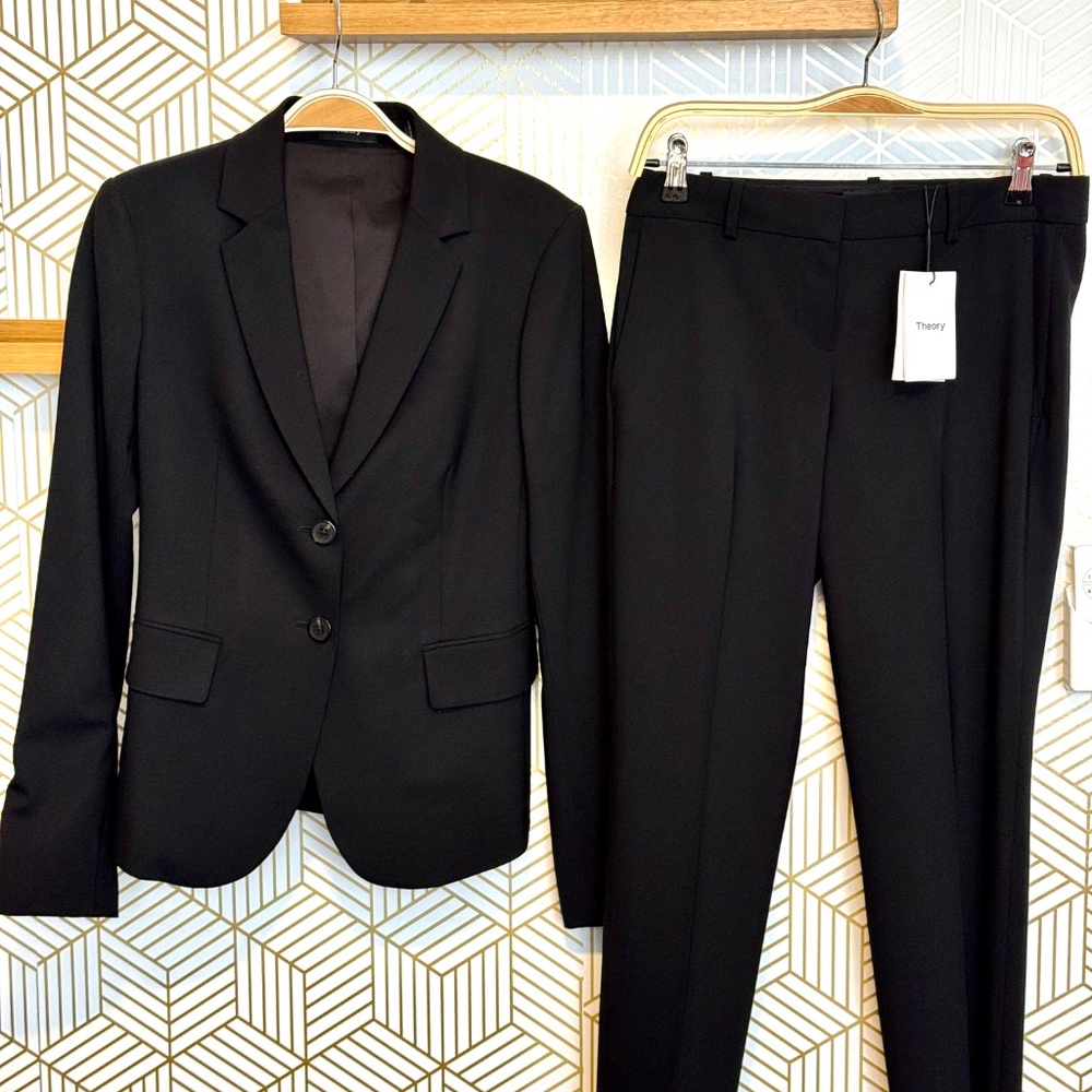 NEW! Never worn: Awesome deal for BOTH suit items. Theory Size 2